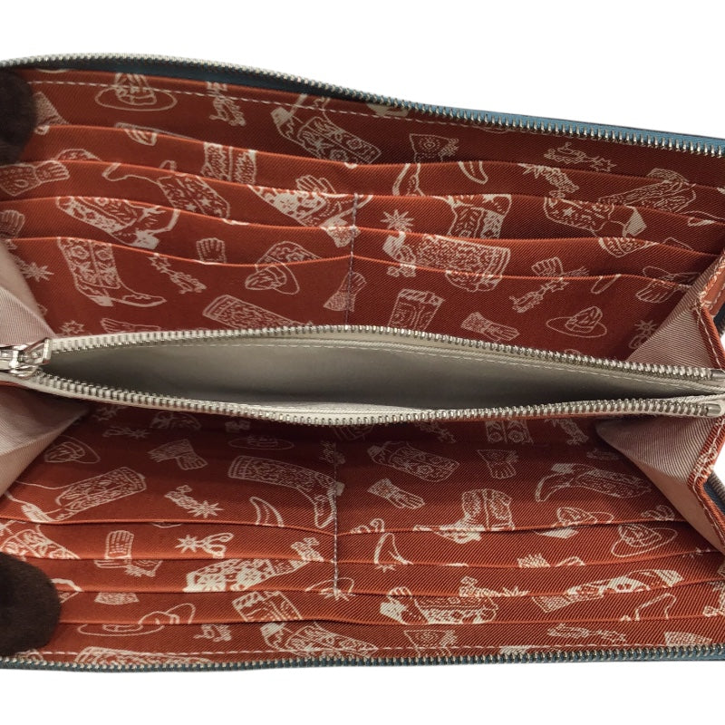 エルメス HERMES アザップロング　シルクイン ブルージーン　SV色金具 エプソン ユニセックス 長財布