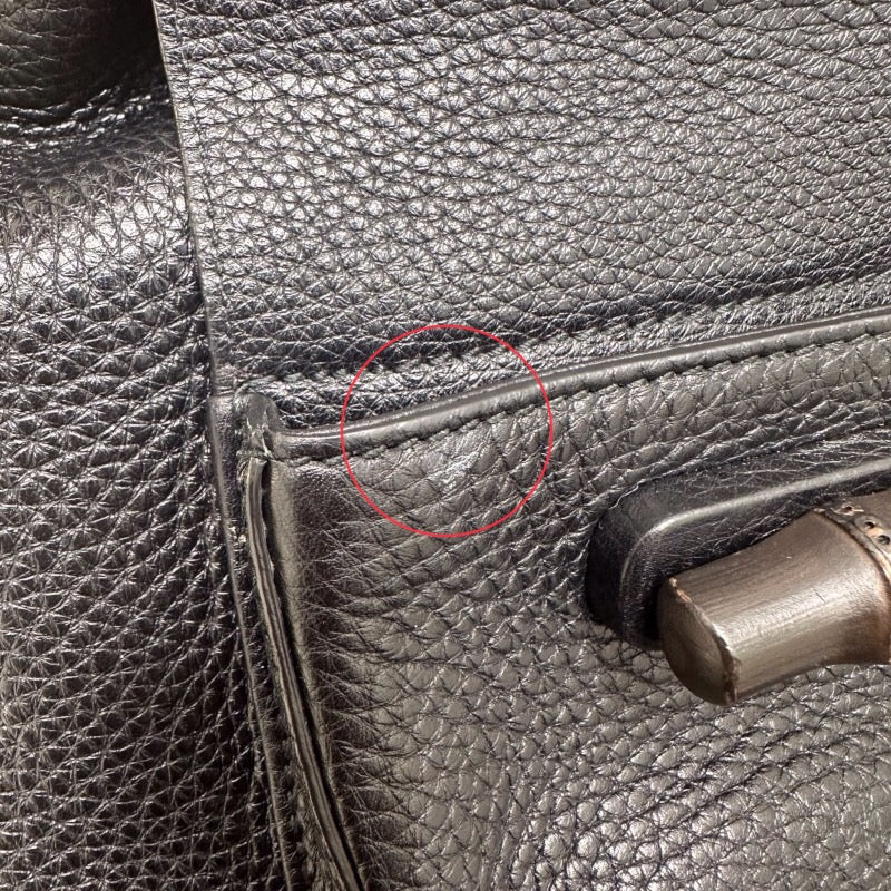 グッチ GUCCI バンブーリュックサック ブラック レザー レディース リュック・デイパック