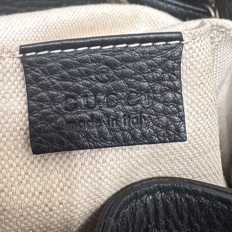 グッチ GUCCI バンブーリュックサック ブラック レザー レディース リュック・デイパック