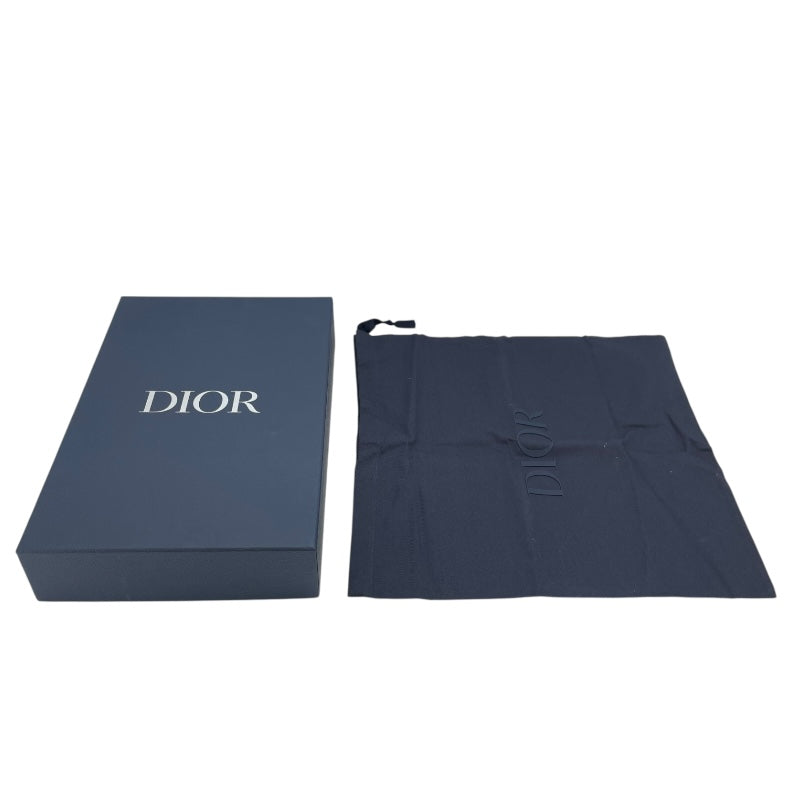 クリスチャン・ディオール Christian Dior CDダイヤモンドクラッチバッグ ブラックxグレー　シルバー金具 コーティングキャンバス ユニセックス クラッチバッグ