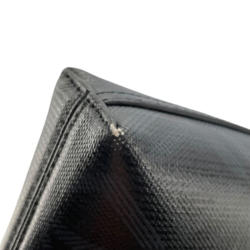 クリスチャン・ディオール Christian Dior CDダイヤモンドクラッチバッグ ブラックxグレー　シルバー金具 コーティングキャンバス ユニセックス クラッチバッグ