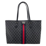バレンシアガ BALENCIAGA ｘグッチコラボ　ザ・ハッカープロジェクト　トートバッグ 680125 ブラック キャンバス/レザー レディース トートバッグ