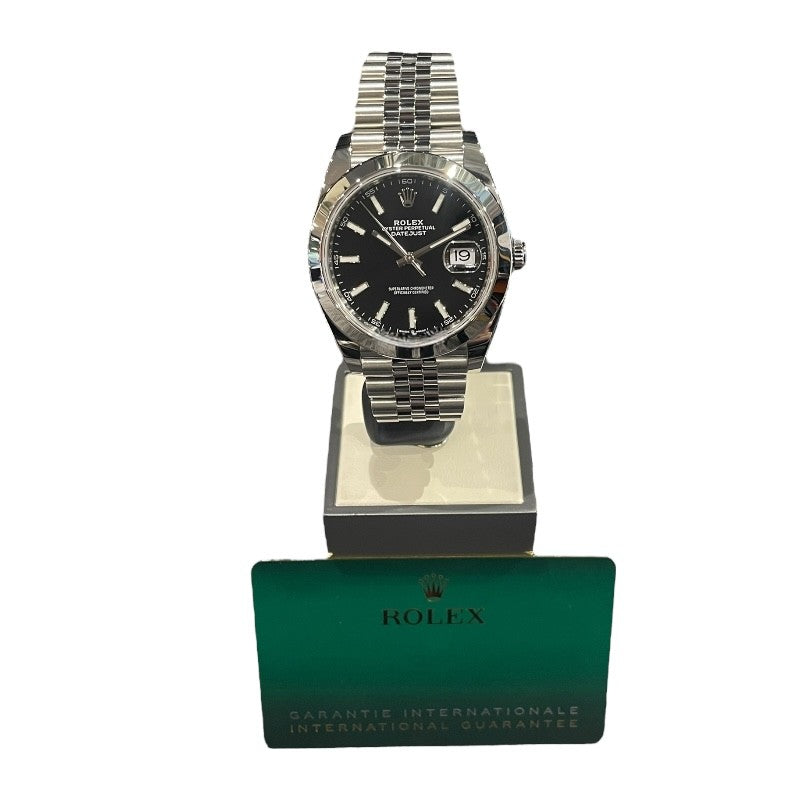 ロレックス ROLEX デイトジャスト41 126300 ブラック SS メンズ 腕時計