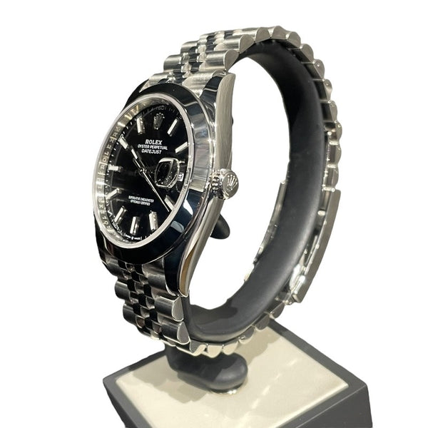 ロレックス ROLEX デイトジャスト41 126300 ブラック SS メンズ 腕時計