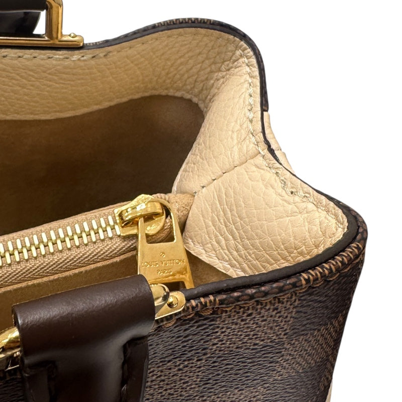 ルイ・ヴィトン LOUIS VUITTON ブリタニ― ダミエ・クレーム PVC/レザー レディース ハンドバッグ