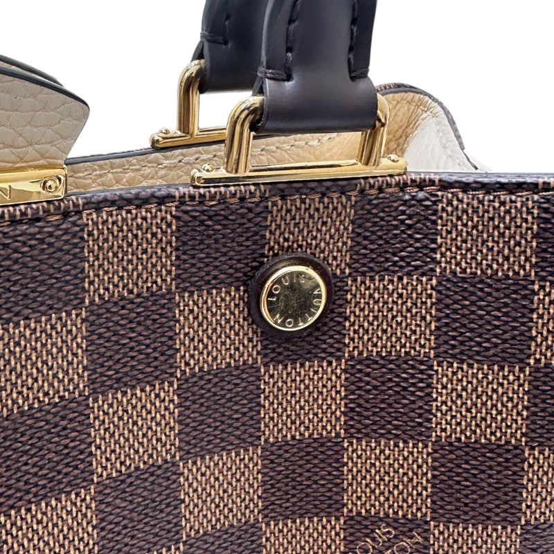 ルイ・ヴィトン LOUIS VUITTON ブリタニ― ダミエ・クレーム PVC/レザー レディース ハンドバッグ