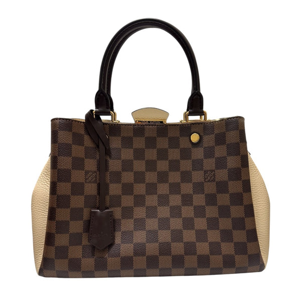 ルイ・ヴィトン LOUIS VUITTON ブリタニ― ダミエ・クレーム PVC/レザー レディース ハンドバッグ
