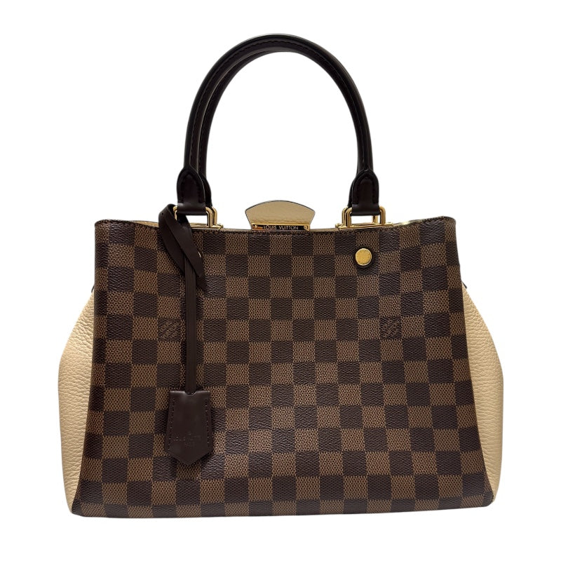 ルイ・ヴィトン LOUIS VUITTON ブリタニ― ダミエ・クレーム PVC/レザー レディース ハンドバッグ
