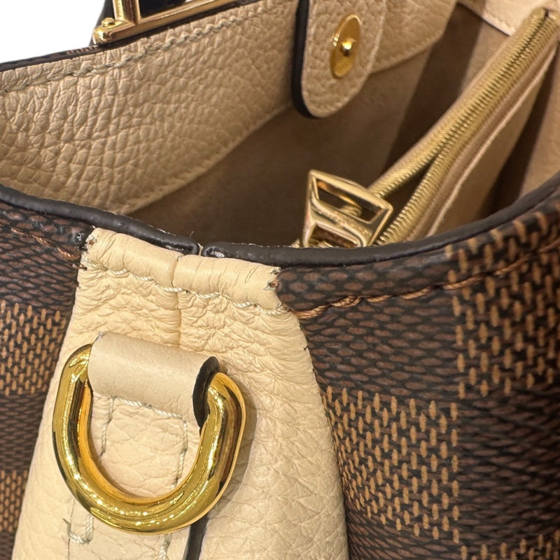 ルイ・ヴィトン LOUIS VUITTON ブリタニ― ダミエ・クレーム PVC/レザー レディース ハンドバッグ