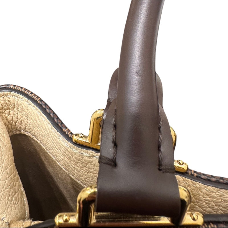 ルイ・ヴィトン LOUIS VUITTON ブリタニ― ダミエ・クレーム PVC/レザー レディース ハンドバッグ