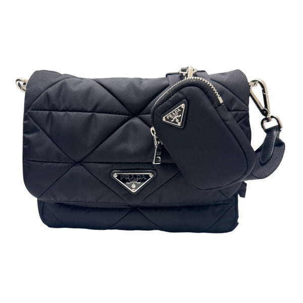 プラダ PRADA パデッド　Re-Nylon　ショルダーバッグ ブラック ナイロン レディース ショルダーバッグ