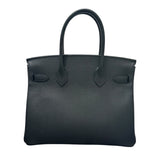 エルメス HERMES バーキン30 B刻印 ブラック エプソン　SV金具 レディース ハンドバッグ