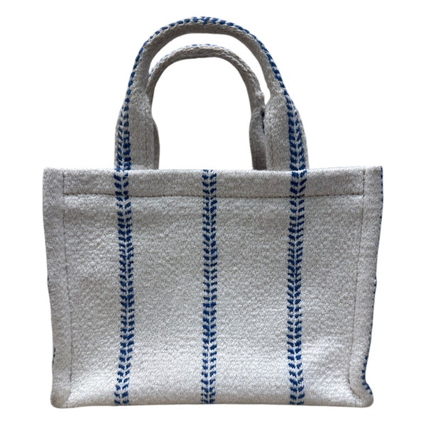 セリーヌ CELINE スモールカバ　タイス 199162 ホワイト ストライプテキスタイル レディース ハンドバッグ