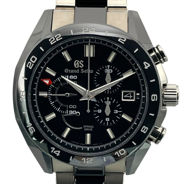グランドセイコー Grand Seiko スポーツコレクション スプリングドライブ GMT SBGC223 ブラック チタン/セラミック 自動巻き メンズ 腕時計