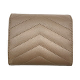 サンローラン SAINT LAURENT カサンドラマトラッセマルチフォールド ウォレット 692061 ベージュ系 GD金具 カーフ レディース 三つ折り財布
