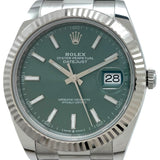 ロレックス ROLEX デイトジャスト41 126334 ミントグリーン SS/WG 自動巻き メンズ 腕時計