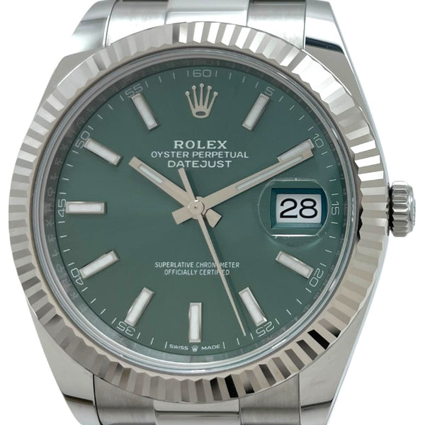 ロレックス ROLEX デイトジャスト41 126334 ミントグリーン SS/WG 自動巻き メンズ 腕時計
