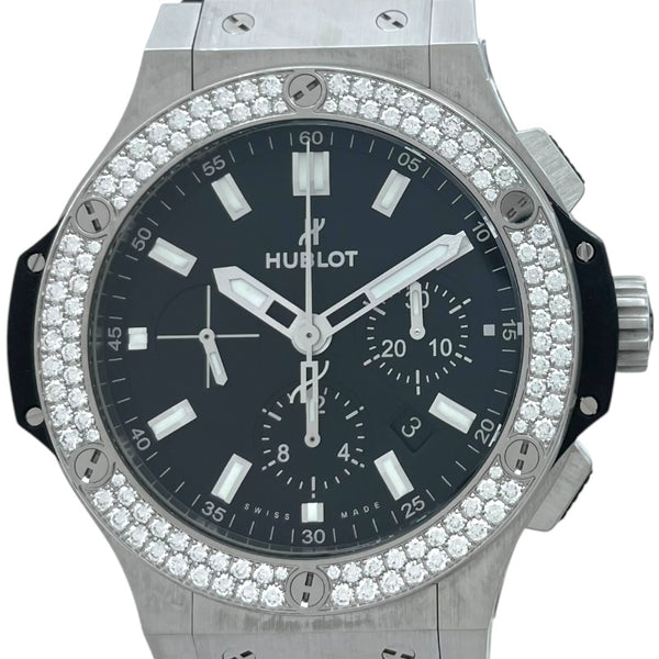 ウブロ HUBLOT ビッグ・バン スチール ダイヤモンド 301.SX.1170.RX.1104 ブラック SS 自動巻き メンズ 腕時計