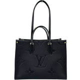 ルイ・ヴィトン LOUIS VUITTON オンザゴー MM M45595 ノワール モノグラムアンプラント レディース トートバッグ