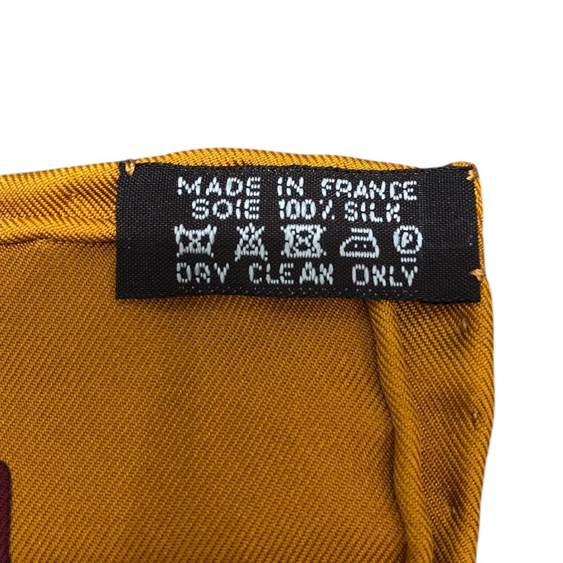エルメス HERMES カレ90 RONDS DE MARCHE ブラウン シルク レディース スカーフ