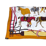 エルメス HERMES カレ90 RONDS DE MARCHE ブラウン シルク レディース スカーフ