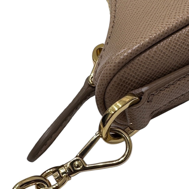 プラダ PRADA Re-Edition ショルダーバッグ 1BH204 ベージュ サフィアーノレザー レディース ショルダーバッグ