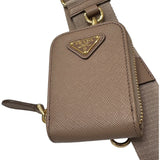 プラダ PRADA Re-Edition ショルダーバッグ 1BH204 ベージュ サフィアーノレザー レディース ショルダーバッグ