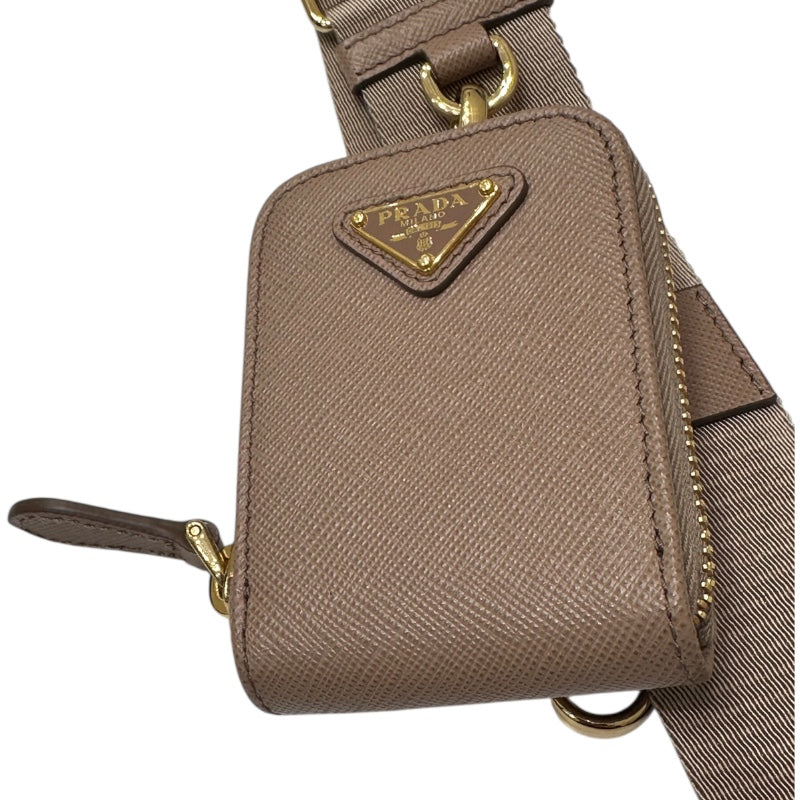 プラダ PRADA Re-Edition ショルダーバッグ 1BH204 ベージュ サフィアーノレザー レディース ショルダーバッグ