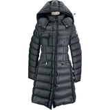 モンクレール MONCLER HERMINE ダウンコート ブラック ナイロン レディース ダウンジャケット