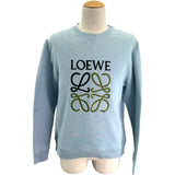 ロエベ LOEWE アナグラム刺繍スウェットシャツ H6109900CR ブルー コットン メンズ スウェット