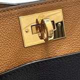 ルイ・ヴィトン LOUIS VUITTON オンマイサイドMM M53823 ブラウン　ブラック カーフレザー　PVC レディース ハンドバッグ