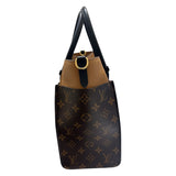 ルイ・ヴィトン LOUIS VUITTON オンマイサイドMM M53823 ブラウン　ブラック カーフレザー　PVC レディース ハンドバッグ