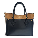 ルイ・ヴィトン LOUIS VUITTON オンマイサイドMM M53823 ブラウン　ブラック カーフレザー　PVC レディース ハンドバッグ