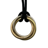カルティエ Cartier トリニティネックレス コットン紐 ゴールド/ホワイトゴールド/ピンクゴールド Au750 ジュエリー