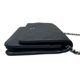 シャネル CHANEL マトラッセチェーンウォレット A33814 21番台 ブラック キャビア レディース ショルダーバッグ