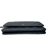 シャネル CHANEL マトラッセチェーンウォレット A33814 21番台 ブラック キャビア レディース ショルダーバッグ