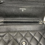 シャネル CHANEL マトラッセチェーンウォレット A33814 21番台 ブラック キャビア レディース ショルダーバッグ