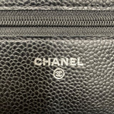 シャネル CHANEL マトラッセチェーンウォレット A33814 21番台 ブラック キャビア レディース ショルダーバッグ