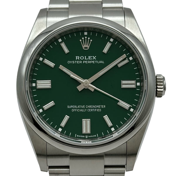 ロレックス ROLEX オイスターパーペチュアル36 126000 グリーン ステンレススチール 自動巻き メンズ 腕時計 ロレックス ROLEX オイスターパーペチュアル36 126000 グリーン