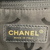 シャネル CHANEL ラフィアチェーンショルダー 10番台 ネイビー ゴールド金具 ラフィア レザー レディース ショルダーバッグ