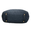 シャネル CHANEL ラフィアチェーンショルダー 10番台 ネイビー ゴールド金具 ラフィア レザー レディース ショルダーバッグ