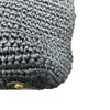 シャネル CHANEL ラフィアチェーンショルダー 10番台 ネイビー ゴールド金具 ラフィア レザー レディース ショルダーバッグ