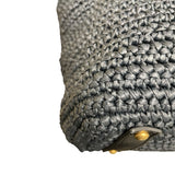 シャネル CHANEL ラフィアチェーンショルダー 10番台 ネイビー ゴールド金具 ラフィア レザー レディース ショルダーバッグ