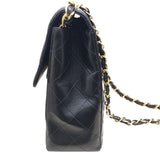 シャネル CHANEL デカマトラッセ30 A04412 4番台 ブラック ゴールド金具 ラムスキン レディース ショルダーバッグ