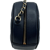 シャネル CHANEL マトラッセラウンドチェーンショルダー AP0245 28番台 ネイビー キャビアスキン レディース ショルダーバッグ