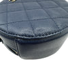 シャネル CHANEL マトラッセラウンドチェーンショルダー AP0245 28番台 ネイビー キャビアスキン レディース ショルダーバッグ