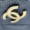 シャネル CHANEL マトラッセラウンドチェーンショルダー AP0245 28番台 ネイビー キャビアスキン レディース ショルダーバッグ