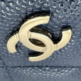 シャネル CHANEL マトラッセラウンドチェーンショルダー AP0245 28番台 ネイビー キャビアスキン レディース ショルダーバッグ
