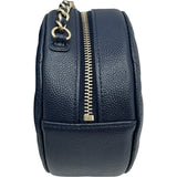シャネル CHANEL マトラッセラウンドチェーンショルダー AP0245 28番台 ネイビー キャビアスキン レディース ショルダーバッグ