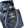 シャネル CHANEL マトラッセミニドローストリングバッグ 31番台 ブラック ラムスキン レディース その他バッグ